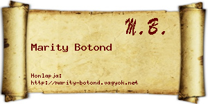 Marity Botond névjegykártya